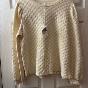 Workshop Republic Clothing Ivory Quilted Top